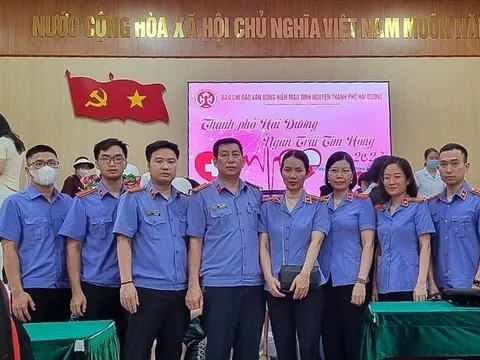 VKSND TP Hải Dương tham gia hiến máu tình nguyện