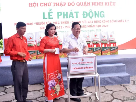 Cần Thơ: Hội Chữ thập đỏ quận Ninh Kiều tổ chức Lễ phát động Tháng Nhân đạo năm 2023