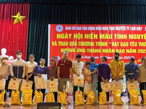 Ninh Bình: Những hoạt động nghĩa tình trong Tháng Nhân đạo ở thành phố Tam Điệp