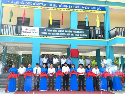 Hội Chữ thập đỏ Bình Định tổ chức lễ khánh thành Nhà văn hóa cộng đồng tránh trú lũ