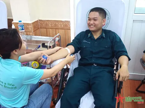 Chân dung chàng chiến sĩ 11 lần hiến máu tình nguyện