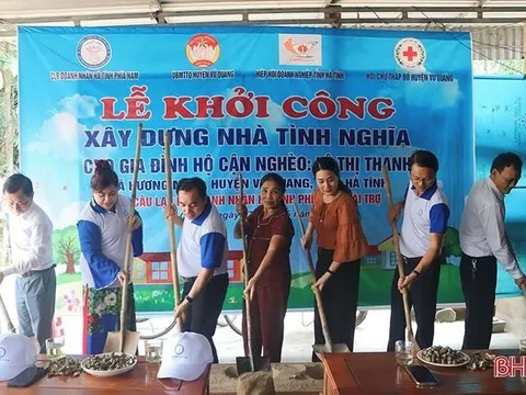 Hà Tĩnh: Khởi công xây dựng nhà tình nghĩa cho các gia đình khó khăn ở Vũ Quang