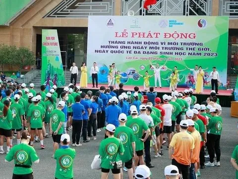 Lào Cai tổ chức Lễ phát động 'Tháng hành động vì môi trường' năm 2023 và giải chạy 'Vì tương lai xanh'