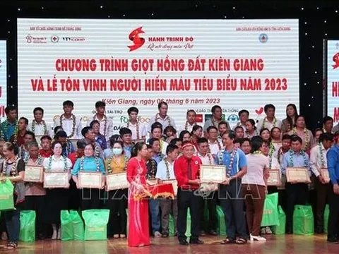 Kiên Giang: Tôn vinh 204 tấm gương hiến máu tiêu biểu năm 2023