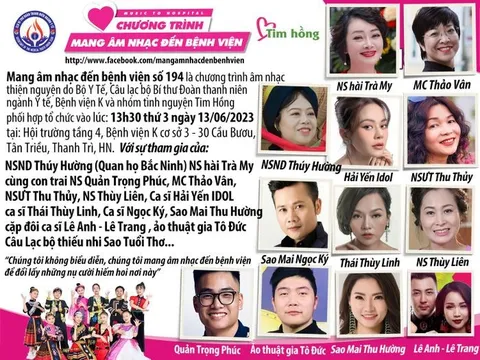 Cùng âm nhạc xoa dịu nỗi đau bệnh nhân ung thư