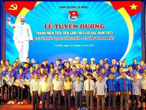Cà Mau: Tuyên dương 57 thanh niên tiên tiến làm theo lời Bác năm 2023