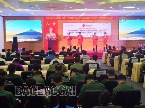 Sôi nổi Ngày hội hiến máu 'Sắc đỏ biên cương' tỉnh Lào Cai lần thứ V