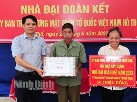 Ninh Bình: Khánh thành nhà Đại đoàn kết cho hộ có hoàn cảnh khó khăn tại huyện Nho Quan