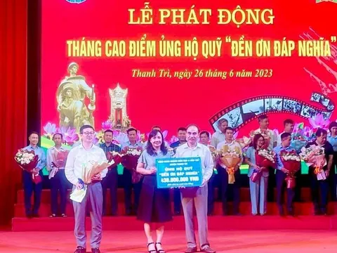 Huyện Thanh Trì phát động tháng cao điểm ủng hộ Quỹ 'Đền ơn đáp nghĩa'