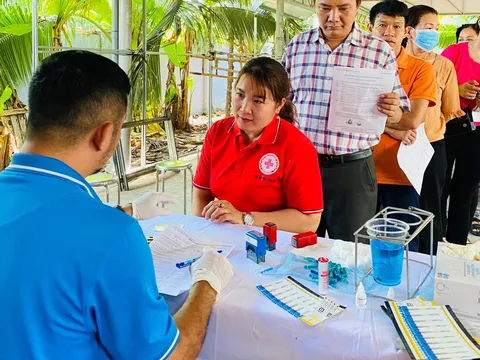 Bình Dương: Hơn 370 người huyện Bàu Bàng đăng ký tham gia hiến máu tình nguyện
