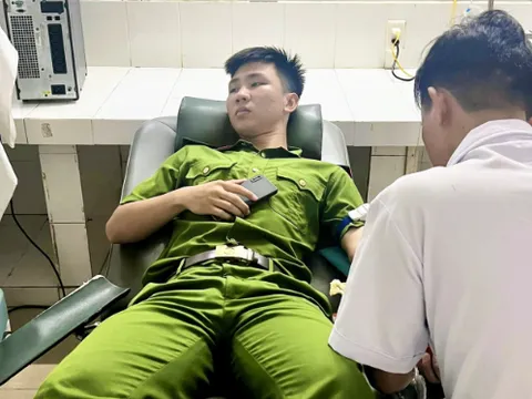 Chân dung chàng chiến sĩ Công an hiến tiểu cầu giúp bệnh nhân mổ cấp cứu