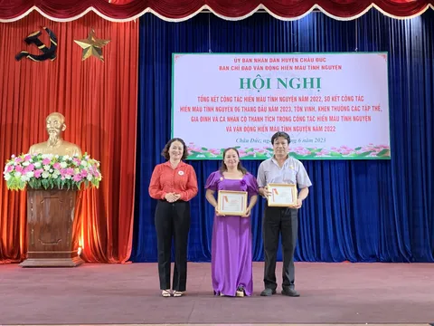 Bà Rịa - Vũng Tàu: 6 tháng đầu năm, huyện Châu Đức tiếp nhận gần 1.400 đơn vị máu