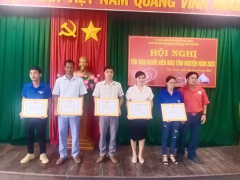 Huyện Phú Thiện (Gia Lai): Tôn vinh 58 cá nhân, tập thể trong phong trào hiến máu tình nguyện