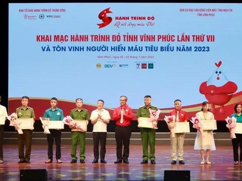 Chương trình 'Hành trình đỏ - Kết nối dòng máu Việt' năm 2023 tại Vĩnh Phúc