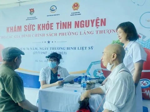 Hà Nội: Khám sức khỏe miễn phí cho 200 đối tượng chính sách tại quận Đống Đa