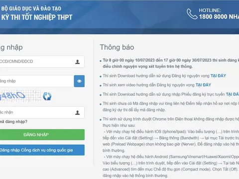 Hôm nay (10/7), thí sinh bắt đầu đăng ký xét tuyển đại học