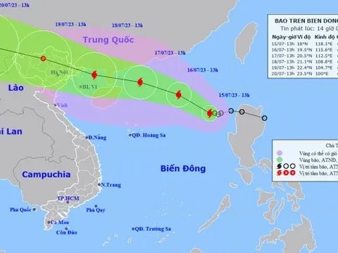 Áp thấp nhiệt đới đã mạnh lên thành bão số 1