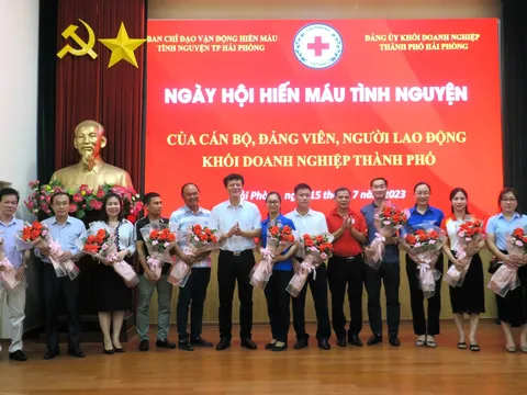 Hải Phòng: Đông đảo cán bộ, đảng viên, người lao động Khối Doanh nghiệp thành phố tham gia Ngày hội hiến máu tình nguyện