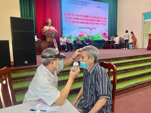 Hà Nội: Khám sức khỏe, cấp thuốc miễn phí cho gần 250 đối tượng chính sách huyện Hoài Đức