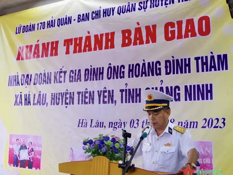 Lữ đoàn 170, Vùng 1 Hải quân: Bàn giao Nhà đại đoàn kết tại Quảng Ninh