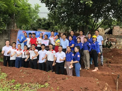 Hội CTĐ Lục Nam khởi công xây dựng nhà nhân đạo Cho hộ nghèo tại xã Thanh Lâm