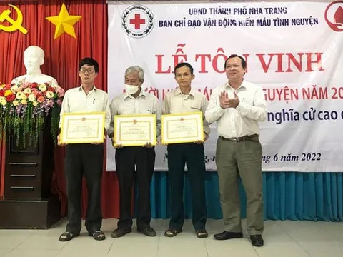 TP Nha Trang:  Tôn vinh người Hiến máu tình nguyện năm 2022