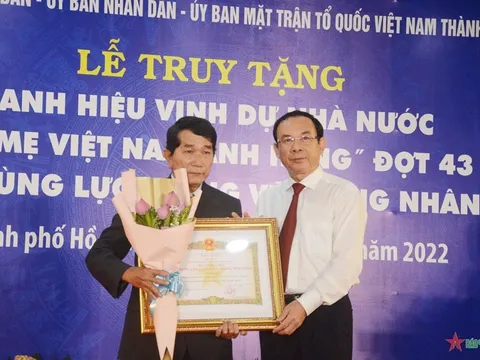 TP Hồ Chí Minh: Truy tặng danh hiệu Bà mẹ Việt Nam Anh hùng đợt 43