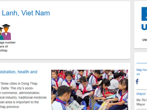 UNESCO công nhận thành phố Cao Lãnh, tỉnh Đồng Tháp là "Thành phố học tập"