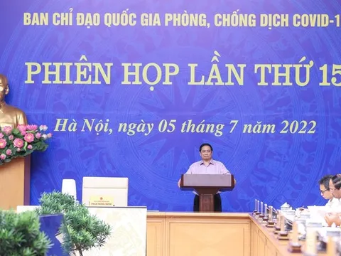 Thủ tướng Phạm Minh Chính chủ trì họp Ban Chỉ đạo quốc gia phòng, chống dịch COVID-19
