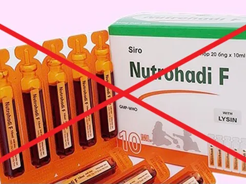 Thu hồi trên toàn quốc lô siro uống Nutrohadi F