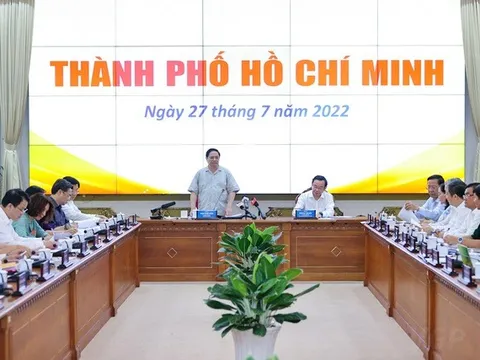 Thủ tướng Chính phủ Phạm Minh Chính làm việc với lãnh đạo TP Hồ Chí Minh