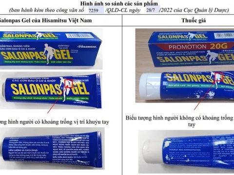 Sở Y tế Hà Nội yêu cầu không kinh doanh, phân phối, sử dụng thuốc giả Salonpas Gel