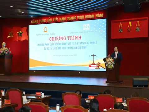 “Mô hình phiên tòa giả định”- sáng tạo trong tuyên truyền pháp luật về an toàn giao thông