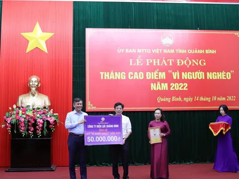 Công ty Điện lực Quảng Bình chung tay vì người nghèo